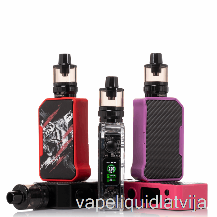 Dovpo Mvp 220w Starta Komplekts Oglekļa šķiedras Caurspīdīgs Vape šķidrums